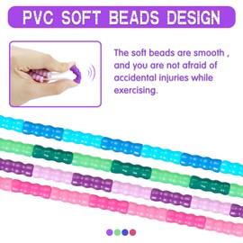 Supertrip Jump Rope Kids - 8 Pack Soft Beaded Skipping Rope Adjustable Tangle-Free Segmented Jumping Rope for Children and Students (2Blue-2Purple-2Pink-2Green)