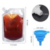Rum Runners for Cruise, Plastic Flask Leak-Proof with Funnel set,