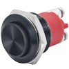 ZJWZJH 19mm Momentary Push Button Switch Black High Round Cap