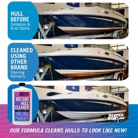 Better Boat Hull Cleaner for Fiberglass and Painted Boats Cleaning Marine Stain Remover 32oz