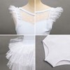 Dance Leotard for Girls Ballet Dress Back Bow Flutter Sleeve