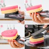 10 Pack Sponge Dishwand Brush Refills for Scotch-Brite Dishwand (Pink)