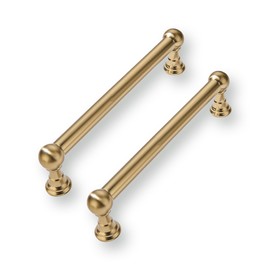 CABDM 2 Pack 5 Inch Solid Kitchen Cabinet Handles Champagne Bronze Heavy Duty Cabinet Pulls Drawer Pulls Cabinet Hardware Kitchen Handles for Cabinets Cupboard Handles