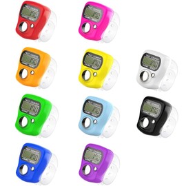 AEEGO Electronic Finger Counter 10 Pack, Mini LCD Digital Display Counter 5 Digit Counting Clickers for Knitting, Crochet, Coaching, Lap, Golf, Handheld Clicker Counting