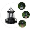 DOITOOL Led Solar Revolving Lighthouse Light Outdoor Rotating Landscape Lamp