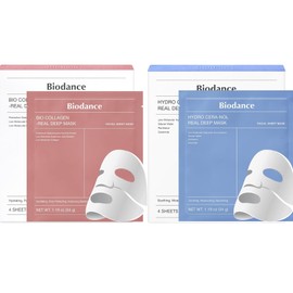 Bio-Colageno  Hydro Cera-Nol Real Mascarilla Profunda, Mascarilla De Hidrogel Para Noche 34g cu Mascarillas faciales coreanas Pack 8Pz                