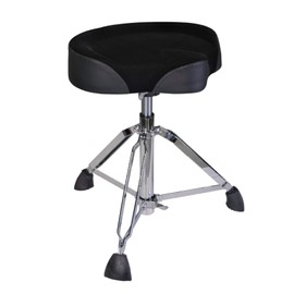 GIOCO Drum Throne, 4" Padded Drum Stool, Hydraulic Drum Seat Height Adjustable, Heavy Duty Motorcycle Style Drum Chair, Airlift Guitar Chair, Drumming Stools with Anti-Slip Feet for Adults Drummers