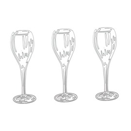 DOITOOL 3Pcs Reusable Carbon Steel Cutting Dies for DIY Embossing Convenient Metal Die Cuts for Scrapbooking and Card Making for Crafting Greeting Cards