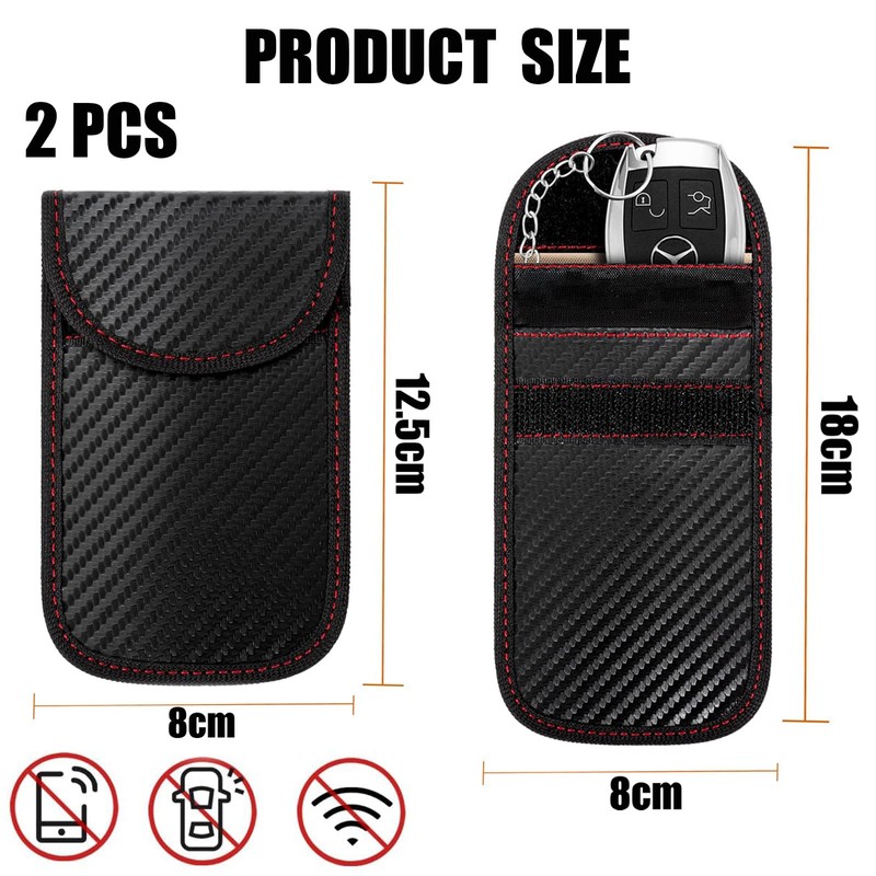 QUALDESN 2 PCS Faraday Pouch for Car Keys, Car Key