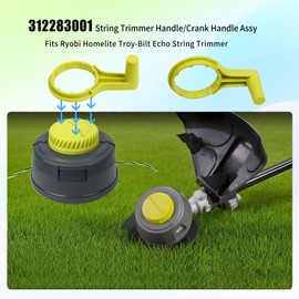 XQK 312283001 String Trimmer Handle/Crank Handle Assy fits Ryobi Homelite Troy-Bilt Echo String Trimmer