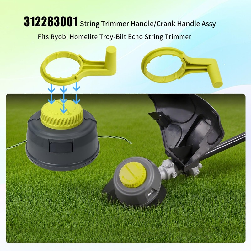 XQK 312283001 String Trimmer Handle/Crank Handle Assy fits Ryobi Homelite