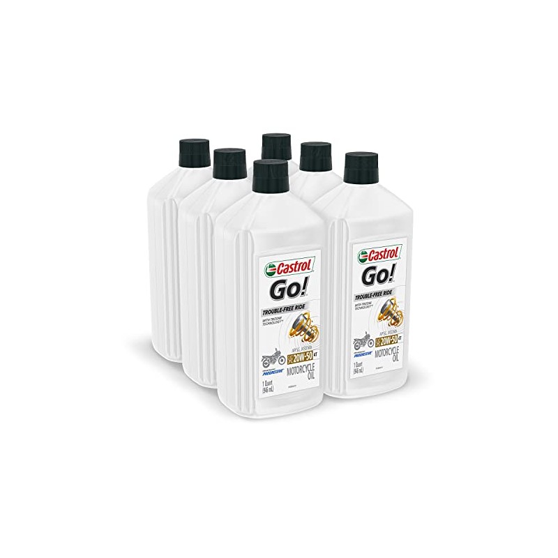 Castrol 06102 GO! 20W-50 4T Motorcycle Oil - 1 Quart