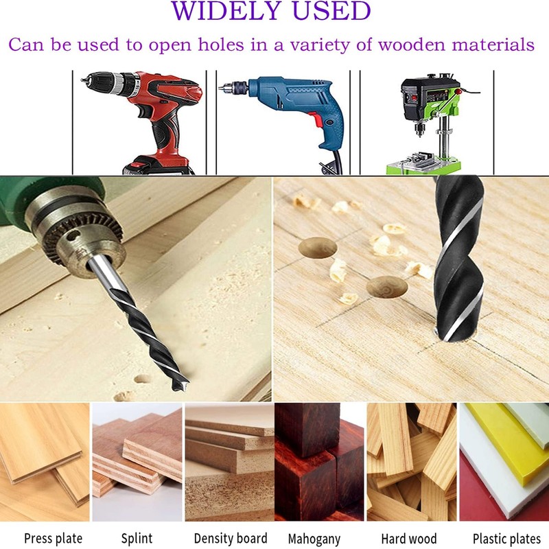 KEWAYO Brad Point Wood Drill Bit - 8 Pcs 3-10mm