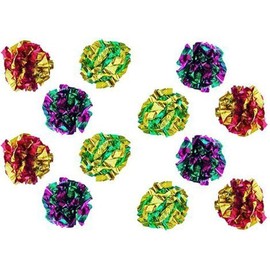 Original Mylar Crinkle Balls Cat Toys - 12 Pack - Size: 12 Pack