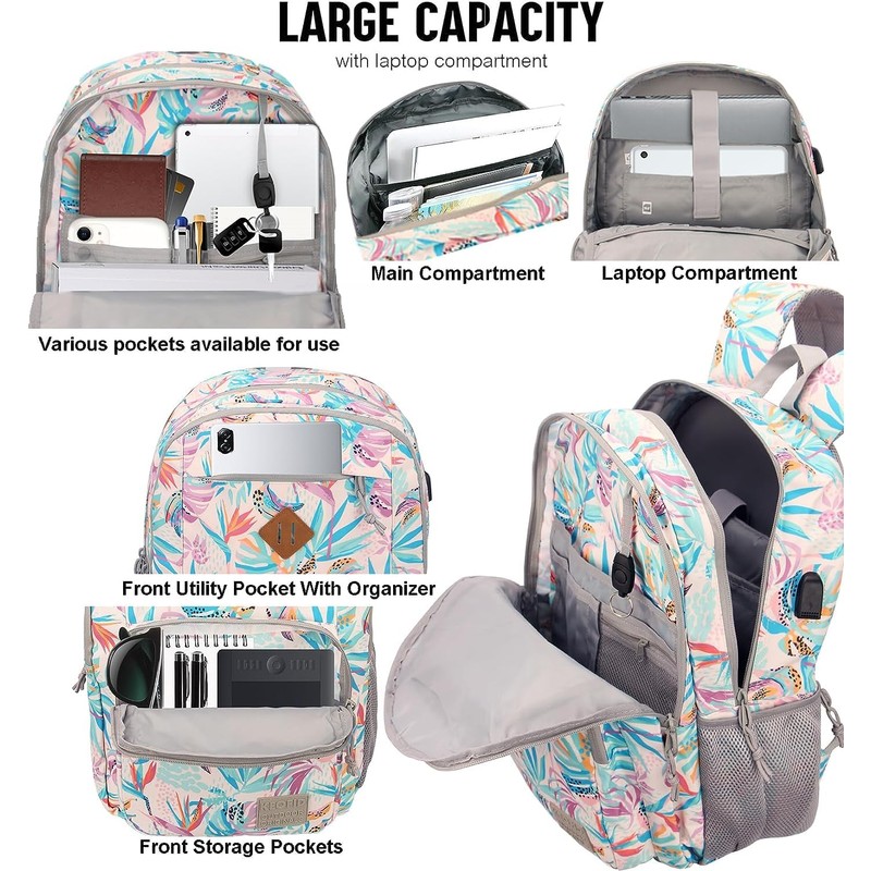 KEOFID Classic School Rucksack for Boys and Girls Teenager, Carry-On