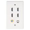 Wall Plate 6 Ports HD Multimedia Interface CAT6 TV F