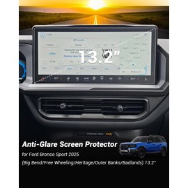 2025 Bronco Sport Anti Glare Fingerprint Screen Protector Matte for 2025 2026 Ford Bronco Sport (Big Bend/Free Wheeling/Heritage/Outer Banks/Badlands)13.2'' Screen Cover Saver Glare-Free Accessory