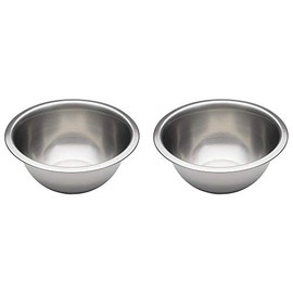 Chef Aid Stainless Steel Mixing Bowl Rust Resistant 13.6cm 0.5 Litre (Pack of 2)