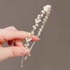 LOHGOU Pearl Headband, Lightweight, Painless, Thin, Sparkling Hair Accessory, For