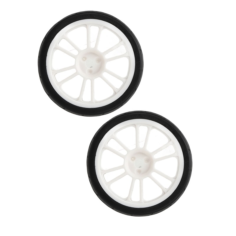 2PCS RC Racing Tire Plastic Wheel Hub and Rubber Tire