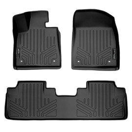 SMARTLINER Custom Fit Floor Mats 2 Row Liner Set Black for 2016-2020 Lexus RX (All Models) / 2018-2020 RXL (All Models)