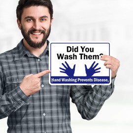 Did You Wash Them? Hand Washing Prevents Disease Sign, 10x7 Inches, Rust Free .040 Aluminum, Fade Resistant, Made in USA by My Sign Center