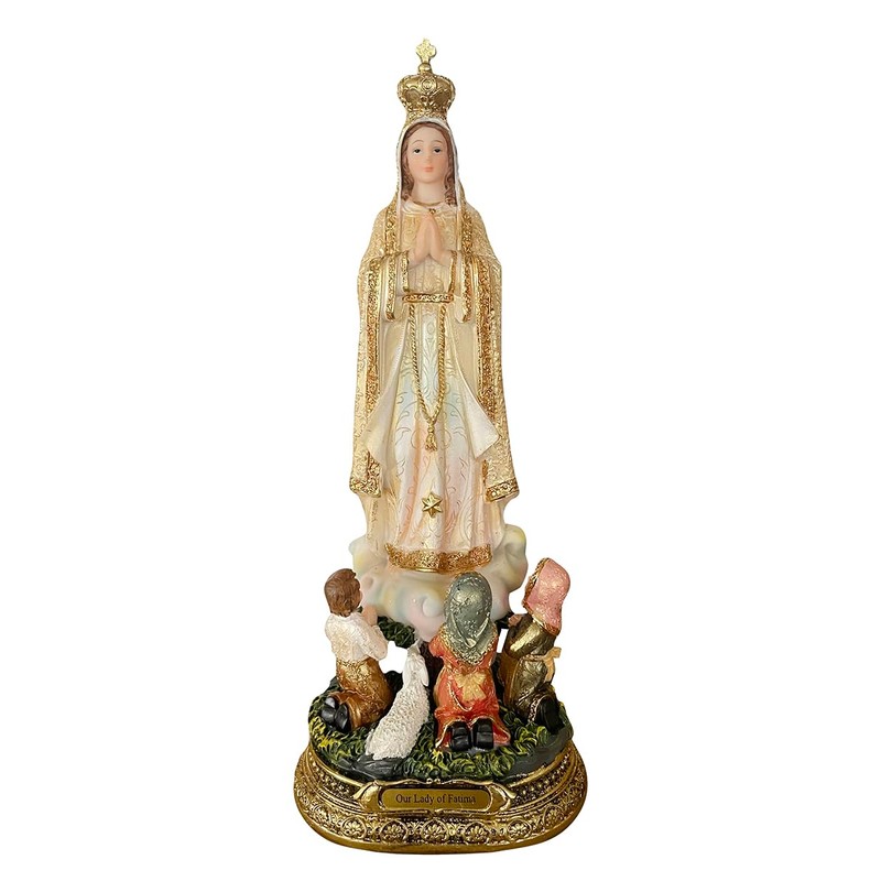 Love's Gift Our Lady of Fatima with Children Statue (6