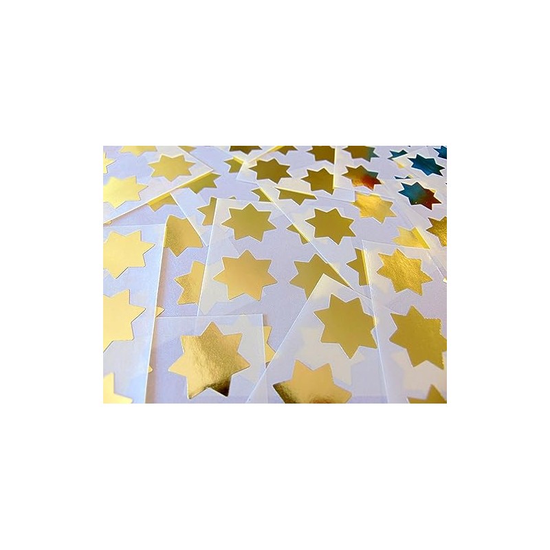 25mm (1") Star Shape Colour Code Stickers - Packs of