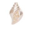 Gallerie II Glass Shimmer Whelk Shell Ornament Off-White