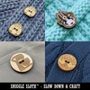 Fluffy Silkie Chicken Wood Buttons for Sewing Knitting Crochet DIY