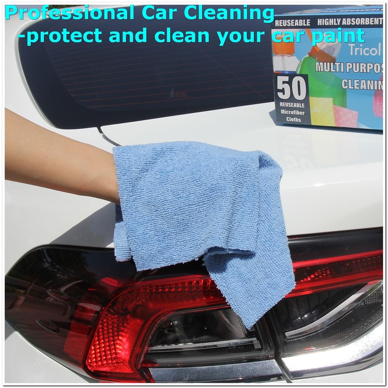 Tricol Clean Profesional Resuable Lint Free Microfiber Edgeless Cleaning Cloth