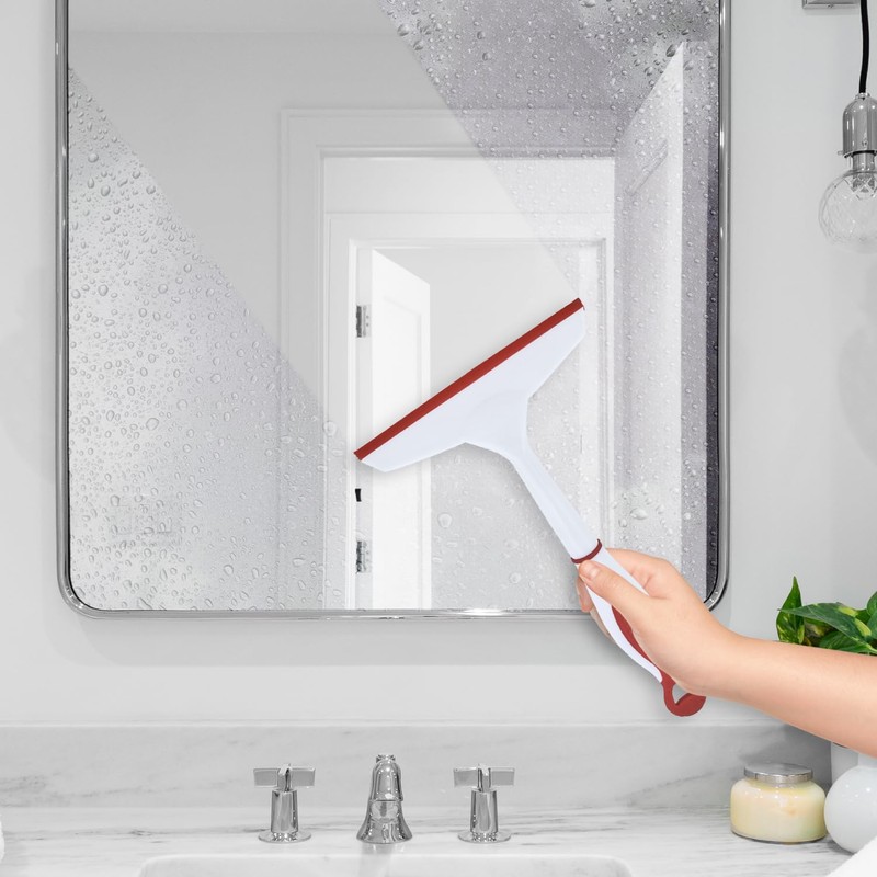 Superio 6” Window Squeegee with Grip Handle and Hanging Hook.