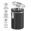 Oggi Stainless Steel Kitchen Canister 62 fl oz, Black -