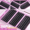 TNFVLONEINS Lash Clusters Kit Wispy Lash Extension Kit Spiky Eyelash