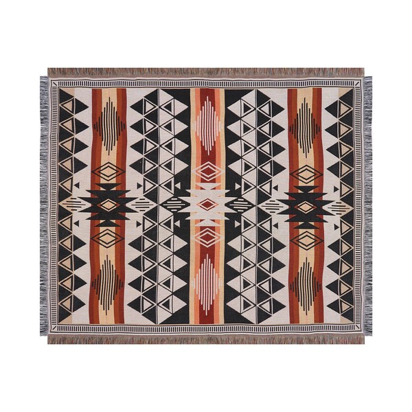 Peel Forest El Paso Blanket, Multiuse Cover, Mexican Rug, Native Pattern, Ortega Pattern, Camp Rug, Saddle Blanket, Mat for Sleeping in Car, Outdoors, 51.2 x 63.0 inches (130 x 160 cm)