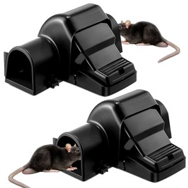 YANGUN YANGUN Rat Traps, 2 Pack Rat Traps That Kill Instantly, Reusable Rat Catcher, Reusable Mouse Trap for Indoors and Outdoors, Professional Rat Traps That Kill Instantly, Child and Pet Friendly