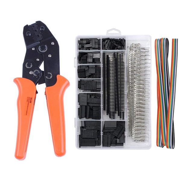Mengshen Crimping Pliers Dupont Connector Set with 1550pcs 2.54mm Dupont