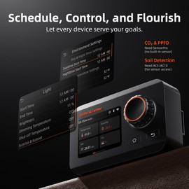 Spider Farmer GGS Controller Kits, Smart Environmental Controller, Temp Humid Light Sensor and Adapter, Ideal for Indoor Grow Cycle System Auto Management