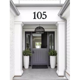 Modern Extra Large House Number, Solid Steel in Black, Fine Structure, Powder Coated, Height 28 cm, DIY Address Numbers for Home, Gate, Building - Number 3