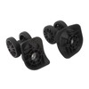 1 Pair ABS Rubber Universal Suitcase Wheels for Trolley Case,