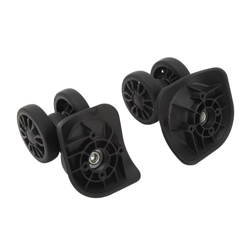 1 Pair ABS Rubber Universal Suitcase Wheels for Trolley Case,