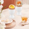BAIFULAI Set of 8 Plastic Egg Cups, White Egg Cup