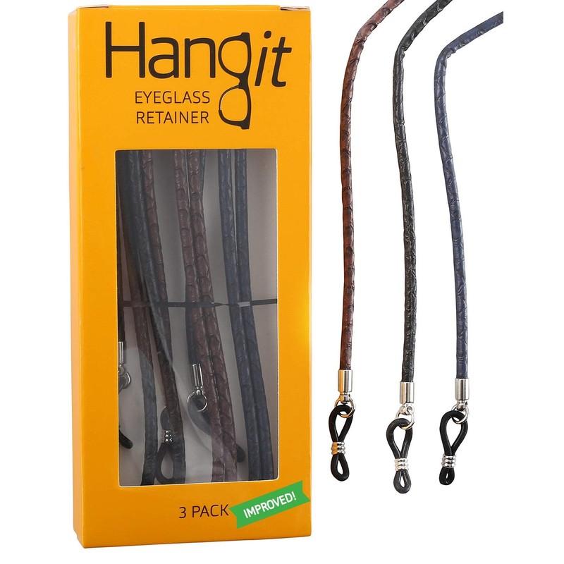 Avitron HANGIT, Elegant Eyeglass, Sunglass Strap-Chain-Retainer, Sports Band, 3 Pack