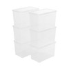 novelinks 12QT Clear Storage Box Stackable Plastic Storage Bins with