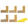 sourcing map 100pcs Detail Sander Paper Kit 80/120/180/240/400 Grits 3.5"