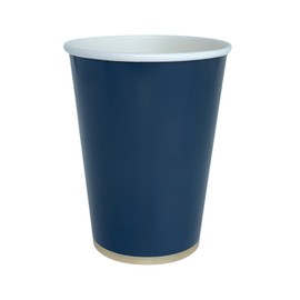 Bonjour Fete Navy Blue Premium Paper Party Cups, | Disposable Cups For Holiday, Baby Shower, Graduation, Sports, Kids, Adult, Happy Birthday Decorations | Party Supplies Decorations, Pack Of 8, 12oz