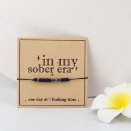 MAOFAED Sober Morse Code Bracelet, Sobriety Gift, Addiction Recovery Gift, In My Sober Era
