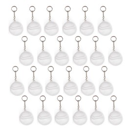 Felimoa Can Badge Cover, Key Chain Type, Fits Approximately 1.3 inches (34 mm) Can Badges, Set of 24