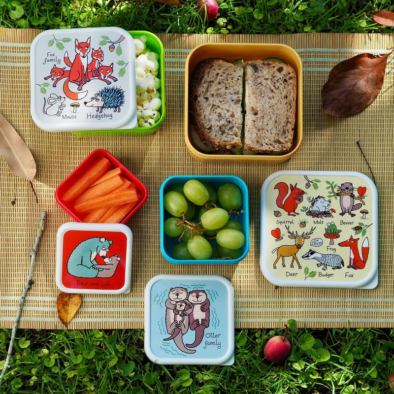 Tyrrell Katz Kids Snack Boxes with Woodland theme Print -