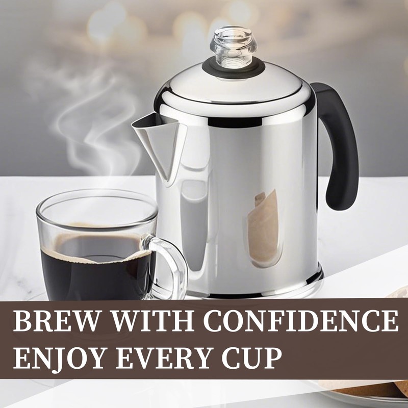 Coffee Percolator Plastic Knob Top and Washer Rings Compatible with